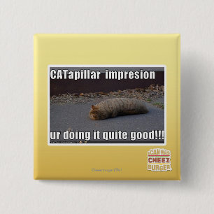 CATapillar 15 Cm Square Badge