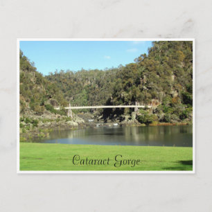 cataract gorge bridge postcard