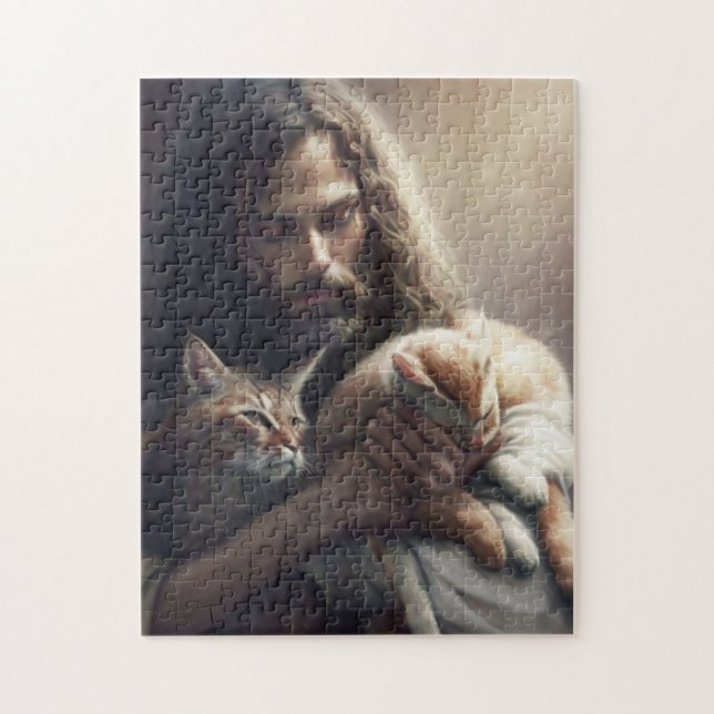 #CATARMY Official "Jesus Loves Cats" PuzzlY Jigsaw Jigsaw Puzzle (Vertical)