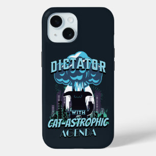 Catastrophic Funny Cat Design iPhone 15 Case