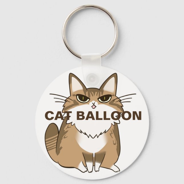 CATBALLOON缶バッチA KEY RING (Front)