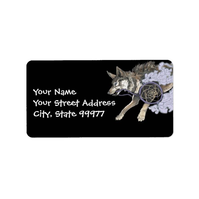 Catch a Dream, Dreamcatcher Wolf~ adress labels (Front)