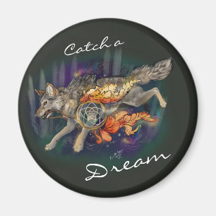 Catch a Dream, Dreamcatcher Wolf~Magnets Magnet
