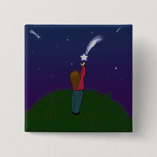 Catch a Falling Star 15 Cm Square Badge (Front)