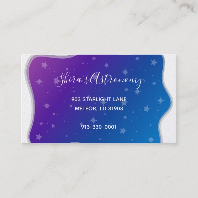 Catch a Falling Star Business Card (Front)