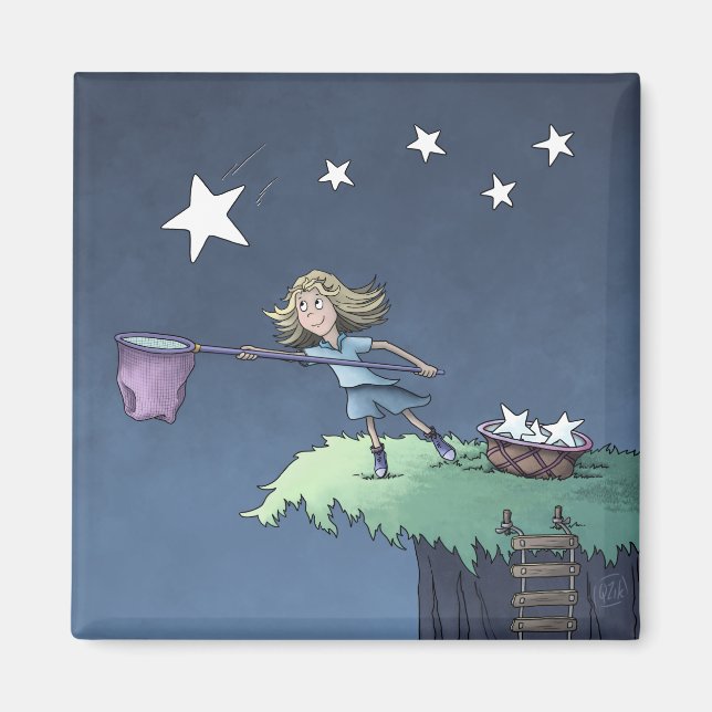 Catch a Falling Star - Collecting Wishes Magnet (Front)