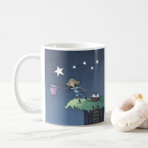 Catch a Falling Star - Collecting Wishes Two-Tone Coffee Mug