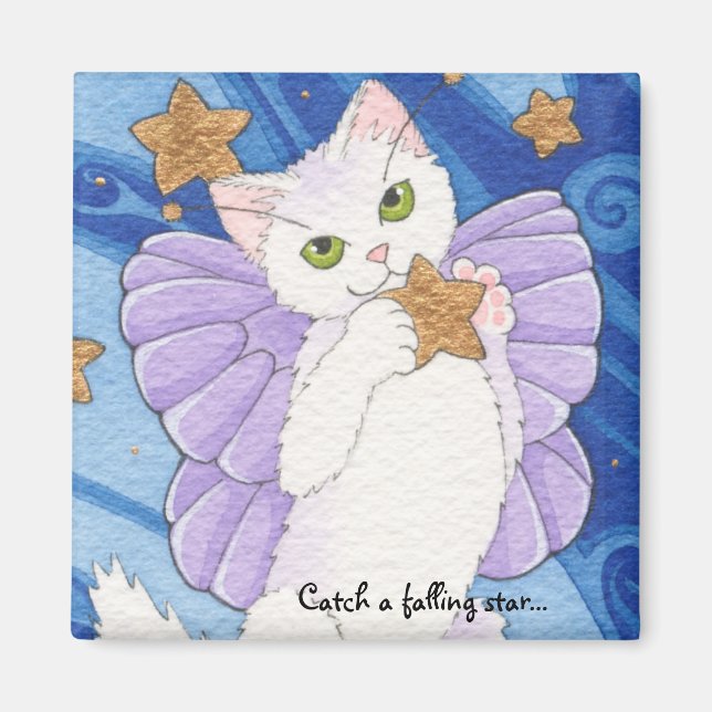 Catch a falling star square magnet (Front)