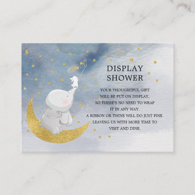 Catch A Star Bunny Elephant Gift Display Shower Enclosure Card (Front)