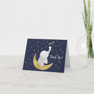 Catch A Star Elephant Baby Shower Thank You Note