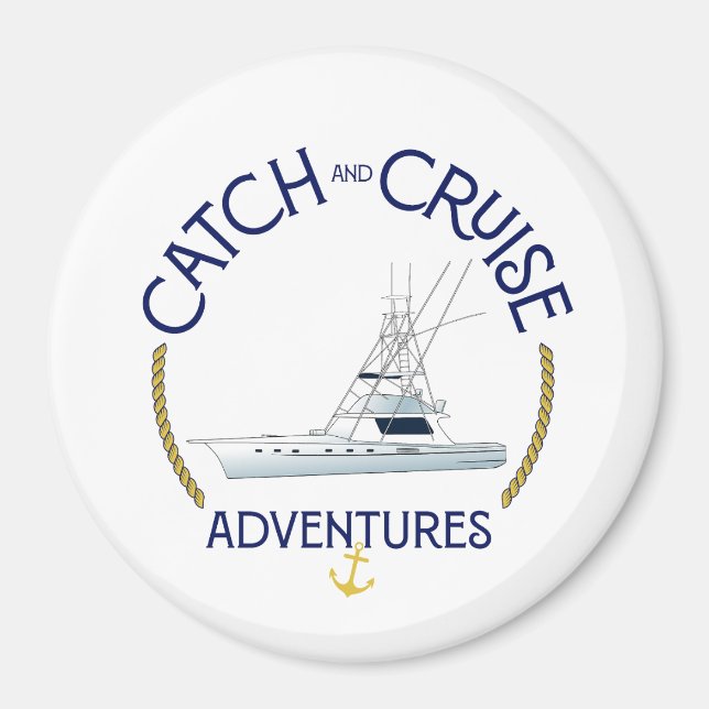 Catch and Cruise Adventures Marlin Mujer 3" Magnet (Front)