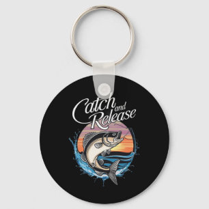 Catch And Release Fish Sunset Fishing  Key Ring