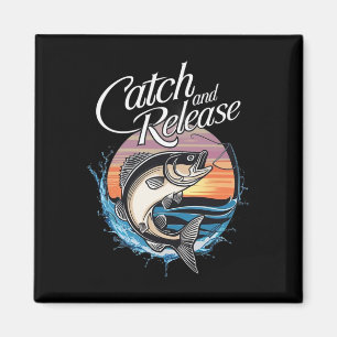 Catch And Release Fish Sunset Fishing  Magnet