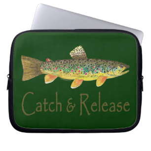 Catch and Release Fishing Laptop Sleeve