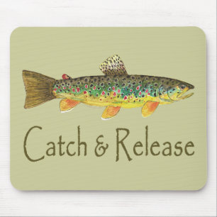 Catch and Release Fishing Mouse Pad