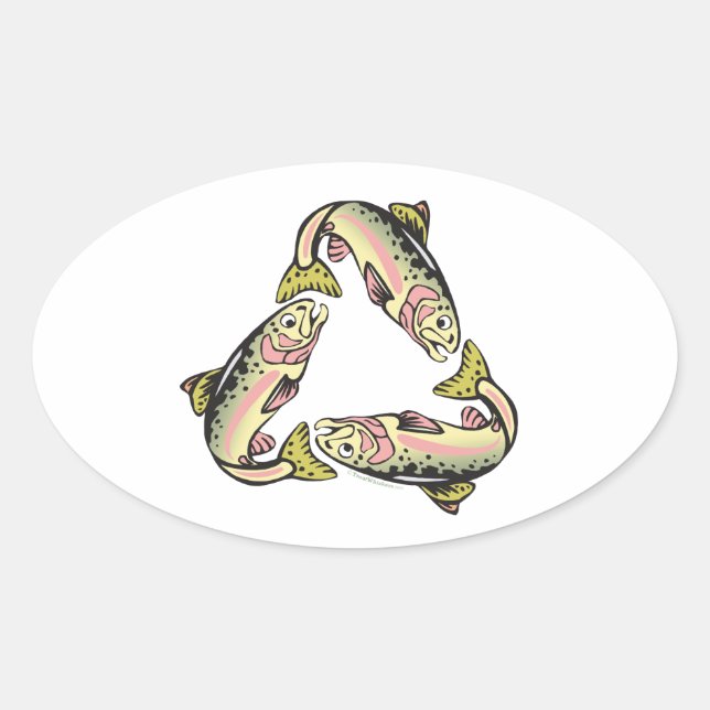 Catch and Release Fishing Oval Sticker (Front)