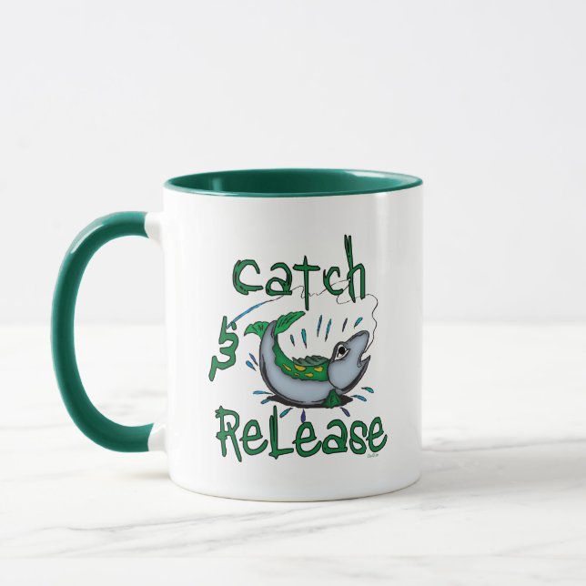 Catch and Release Fishing Shirts Mug (Left)