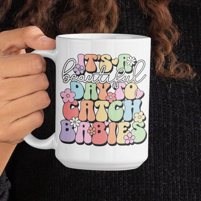 Catch Babies Day - Retro L&D Nurse Mug - 15 oz (Creator Uploaded)