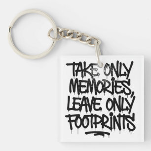 Catch Flights Not Feelings Rainbow Graffiti Quote Key Ring