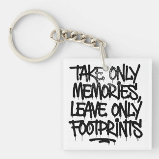 Catch Flights Not Feelings Rainbow Graffiti Quote Key Ring