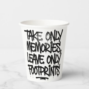 Catch Flights Not Feelings Rainbow Graffiti Quote Paper Cups