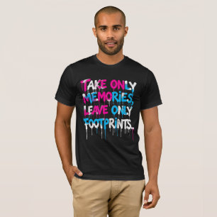 Catch Flights Not Feelings Rainbow Graffiti Quote T-Shirt
