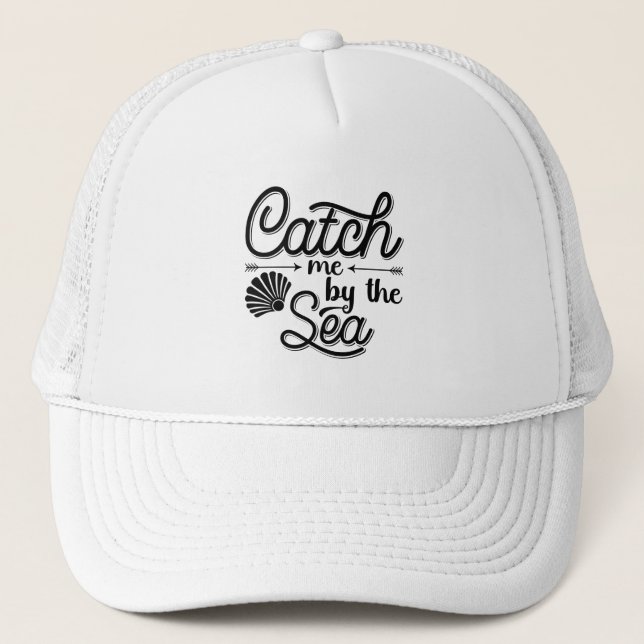 Catch Me By The Sea Apnoe Freediver Freediving Trucker Hat (Front)