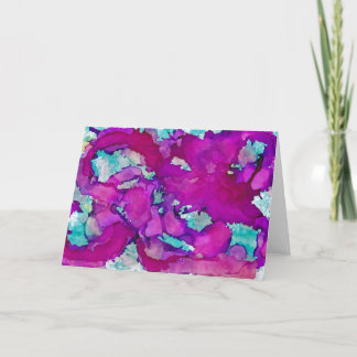 "Catch Me If You Can" - Alcohol Ink Art Greeting Card