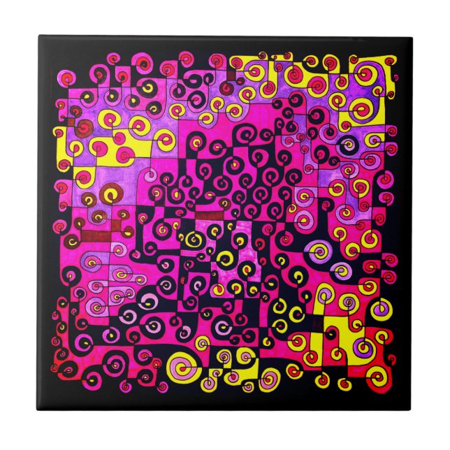 Catch me if you can Pinky!  Ceramic Tile (Front)