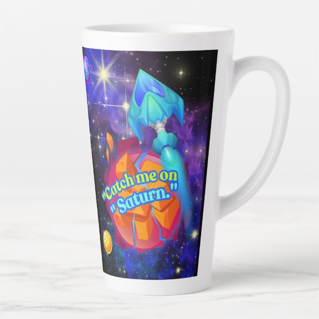 Catch me on Saturn Latte Mug (Right)