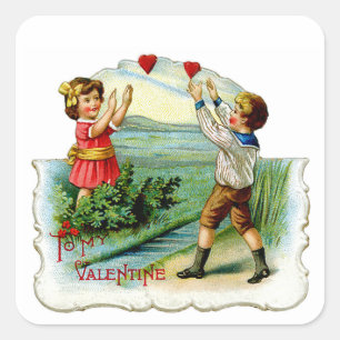 Catch my Heart Square Sticker