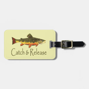 Catch & Release Trout Fishing Luggage Tag
