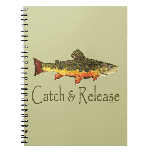 Catch & Release Trout Fishing Notebook (Front)