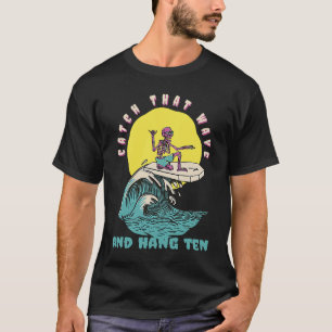Catch That Wave & Hang Ten Retro Surfer Present T-Shirt