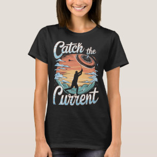 Catch The Current - Playful Disc Golf Scene T-Shirt
