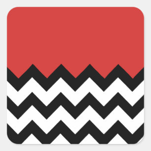 Catch The Eye With The Bold Tomato Red White Black Square Sticker