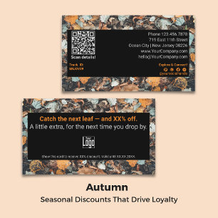 Catch The Next Leaf - And XX% Off Seasonal Autumn  Discount Card