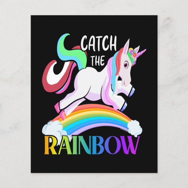 Catch the Rainbow Unicorn Design Flyer (Front)