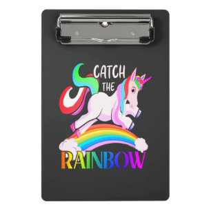 Catch the Rainbow Unicorn Design Mini Clipboard