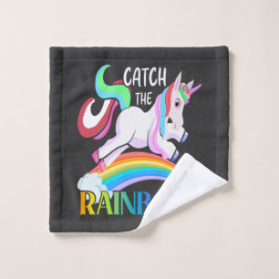 Catch the Rainbow Unicorn Design Wash Cloth