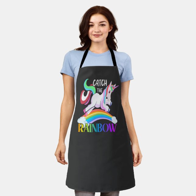 Catch the Rainbow - Unicorn Designs-15989 Apron (Worn)