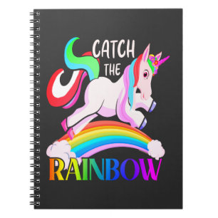 Catch the Rainbow - Unicorn Designs-15989 Notebook