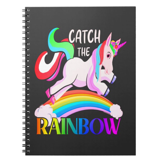 Catch the Rainbow - Unicorn Designs-15989 Notebook (Front)
