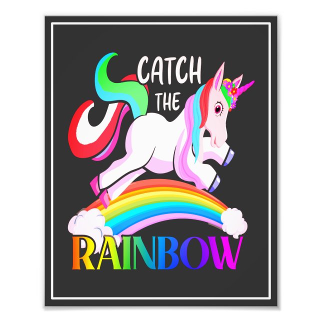 Catch the Rainbow - Unicorn Designs-15989 Photo Print (Front)
