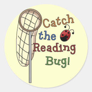 Catch the Reading Bug Tshirts and Gifts Classic Round Sticker