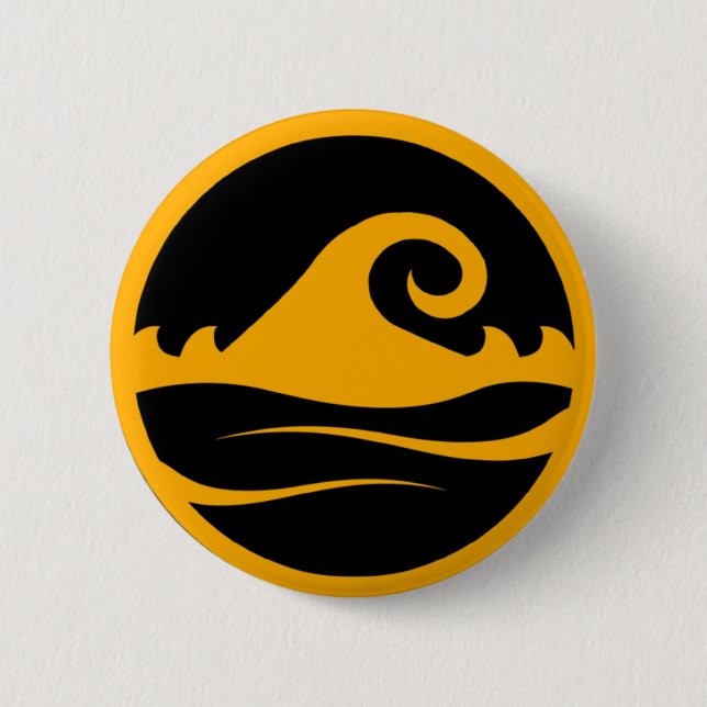 Catch The Wave 6 Cm Round Badge (Front)