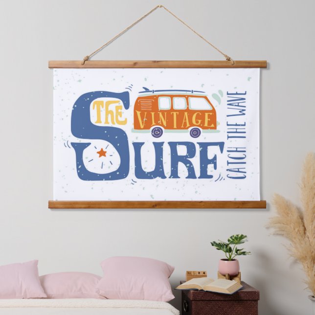 Catch The Wave Poster Hanging Tapestry (Bedroom)