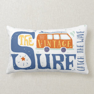 Catch The Wave Poster Lumbar Cushion
