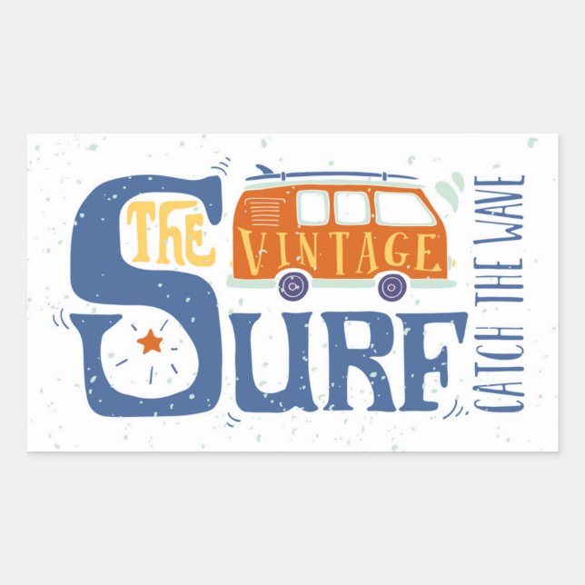 Catch The Wave Poster Rectangular Sticker (Front)