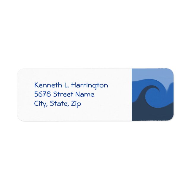 "Catch the Wave!" Return Address Label (Front)